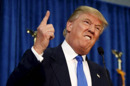El candidato presidencial republicano Donald Trump en un discurso de campaña en New Hampshire.-Foto: REUTERS / DOMINICK REUTER