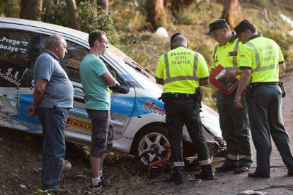 El accidente en el Rally A Coruña.-