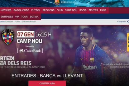 Promoción del Barça-Levante con la vuelta de Dembélé.-EP
