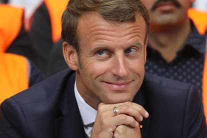 El presidente francés, Emmanuel Macron, en un acto el pasado 10 de septiembre.-LUDOVIC MARIN (POOL) (AFP)