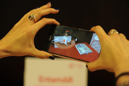 Aplicación EntamAR, de realidad aumentada para infancia hospitalizada, una de las apuestas de la Fundación Vodafone para el MWC19.-EL PERIÓDICO