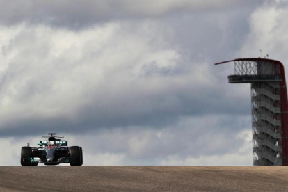 Lewis Hamilton, en el Circuito de las Américas.-AFP