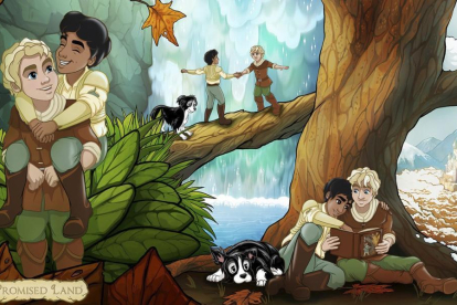 'Promise Land' tiene todos los elementos de un cuento: aventura, héroes, villanos e incluso una simpática mascota. Además, los protagonistas son dos chicos que se enamoran.-