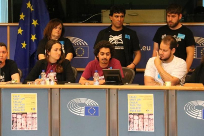 Miembros del grupo de apoyo a Valtònyc en el Parlamento Europeo-BLANCA BLAY