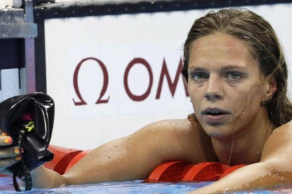 Yuliya Efimova, tras nadar los 100 braza en la piscina de Río.-AP / MICHALE SOHN