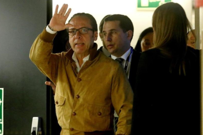 Álvaro Pérez Alonso, más conocido como El Bigotes, ante la comisión sobre la financiación irregular del PP.-/ JUAN MANUEL PRATS