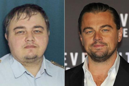 Leonardo DiCaprio y su doble ruso, a la derecha.-TWITTER / EFE