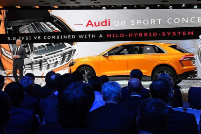 El Audi Q8, versión todo camino del A8.-AFP