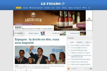 Portada de la edición digital de 'Le Figaro'.-