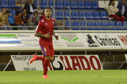 Braian sale a un gol por partido con la camiseta del Numancia. / Álvaro Martínez-
