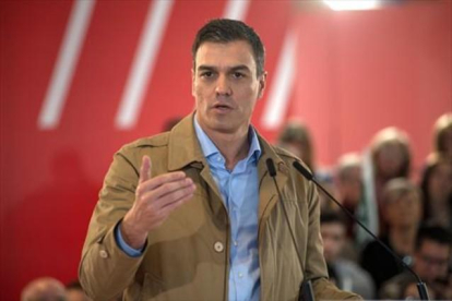 Pedro Sánchez, en un acto en Jaén, el domingo.-EFE / JOSÉ MANUEL 'PEDROSA