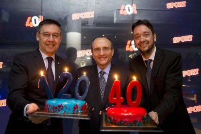 El diario SPORT celebra su 40 aniversario en el Museo del Barça.-
