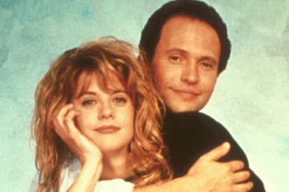 Meg Ryan y Billy Crystal, ay, tal como éramos, en 1988, 'Cuando Harry encontró a Sally'.-