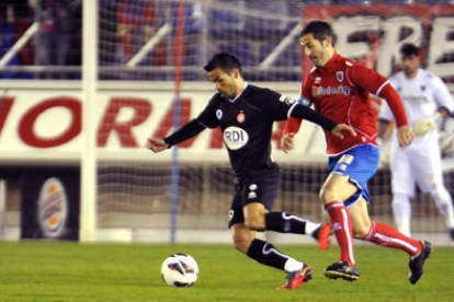 Nagore marcó ante el Girona su cuarto gol de la temporada, su récord en 17 temporadas como profesional. / DIEGO MAYOR-