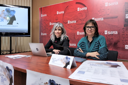 Ana Latorre y Gloria Gonzalo presentan el festival mujerDOC. J.A.C.