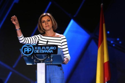 María Dolores de Cospedal, durante el discurso de inauguración de la Conferencia Política 2015 del PP.-DAVID CASTRO