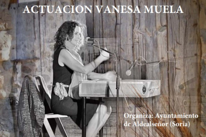 Cartel del concierto de Vanesa Muela en Aldealseñor.