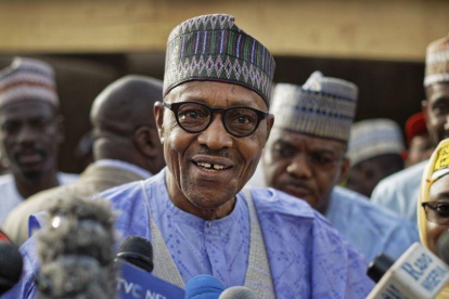 Muhammadu Buhari fue reelegido presidente por cuatro años más.-AP