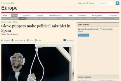 El escándalo de los titiriteros en el diario 'Financial Times'.-