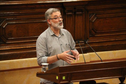 Carles Riera, en el Parlament, el pasado julio.-ACN