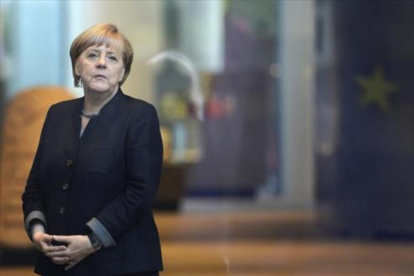 Angela Merkel, el pasado miércoles en la Cancillería de Berlín.-EFE / BRITTA PEDERSEN