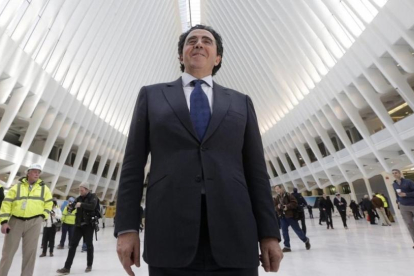 Santiago Calatrava, en la inauguración de la estación de metro de Nueva York, en marzo del 2016.-EFE / ANDREW GOMBERT