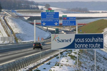 Tramo de una autopista controlada por Sanef en el norte de Francia.-EL PERIÓDICO