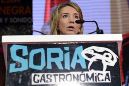 La consejera Alicia García ayer en la apertura del congreso.-ÁLVARO MARTÍNEZ