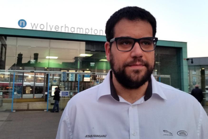 Jesús Ángel Ransanz, en la tarde de ayer el Wolverhampton.-KARINA CUIÑAS