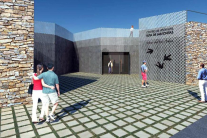 Maqueta del proyecto redactado para el futuro centro de las icnitas en Villar del Río.-HDS
