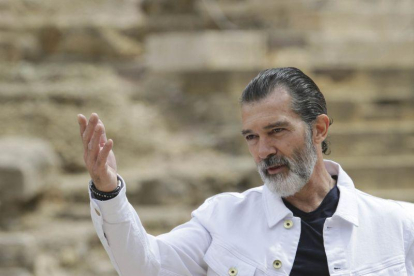 Antonio Banderas, en el festival de Málaga, donde ha recibido la Biznaga de honor.-JESÚS DOMÍNGUEZ