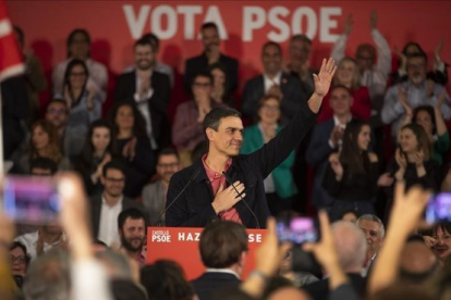 Pedro Sánchez, el pasado viernes en Castellón.-MIGUEL LORENZO