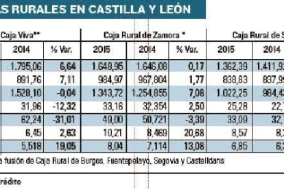 Resultados de las cajas rurales en Castilla y León.-EL MUNDO DE CASTILLA Y LEÓN