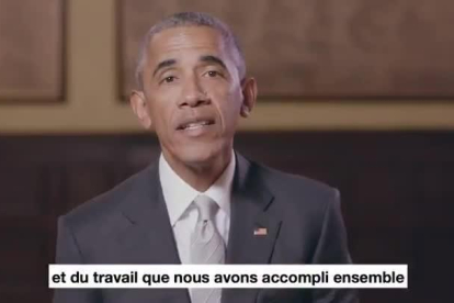 El expresidente de EEUU Barack Obama argumenta su apoyo a Macron.-