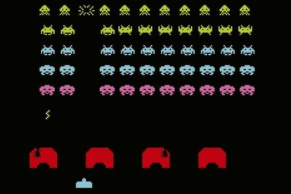 Una pantalla del pionero videojuego de ’arcade’ Space Invaders, popularmente conocido como ’los marcianitos’.-