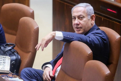 Binyamin Netanyahu en el Parlamento tras la aprobación de la ley del estado-nación.-MARC ISRAEL SELLEM