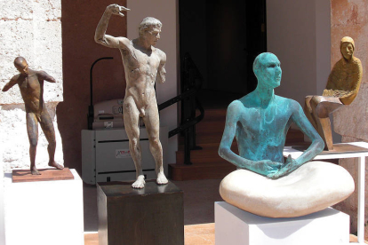 Esculturas de Andrea Strobel, que se podrán ver en el Palacio Ducal. -