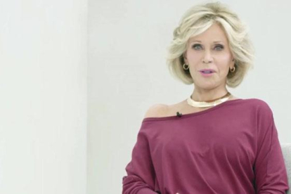 Jane Fonda promociona su nueva colección de prendas deportivas para mujeres mayores de 50 años.-EL PERIÓDICO