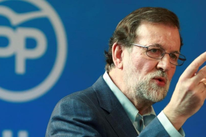 El presidente del Gobierno, Mariano Rajoy, en un acto del PP.-EFE