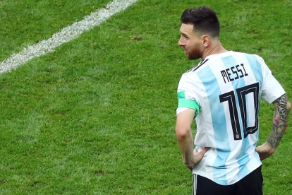 Messi, en Kazán, en su último partido con Argentina el pasado 30 de junio del 2018.-REUTERS
