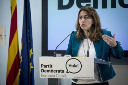 Marta Pascal, en la sede del PDECat.-/ JOAN PUIG