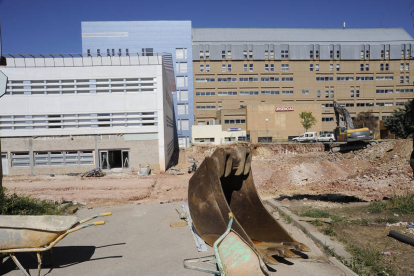 Imagen del complejo hospitalario cuando estaba en obras. / ICAL-