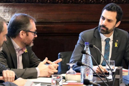 Ferran Torrent, presidente del Parlament, durante la reunión de la Mesa.-NURIA JULIÀ (ACN)