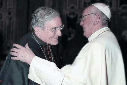 El Papa recibe a Sistach en audiencia privada, en septiembre pasado.-ARCHIVO