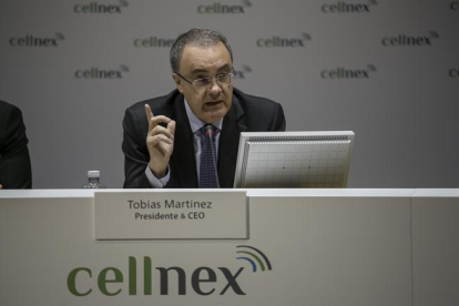 El presidente de Cellnex, Tobías Martínez, en una foto de archivo.-JOAN CORTADELLAS