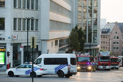 Policía y vehículos de emergencia en una calle de Bruselas-EFE / ARCHIVO