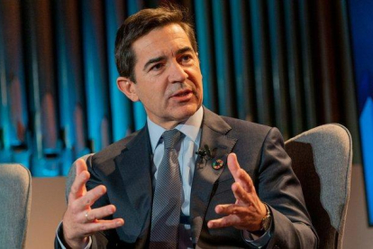 El presidente ejecutivo del Grupo BBVA, Carlos Torres Vila, durante el debate organizado por CNBC en Davos.-BBVA