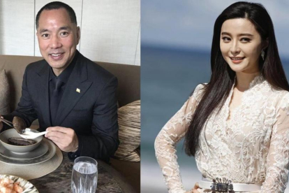 El millonario disidente Guo Wengui y la actriz acusada Fan Bing Bing.-EL PERIÓDICO