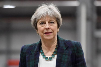 Theresa May, este jueves 27 de abril.-Anthony Devlin