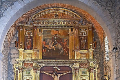 Una imagen del retablo de San Martín del Castañar (Salamanca) que se ha restaurado.-ICAL